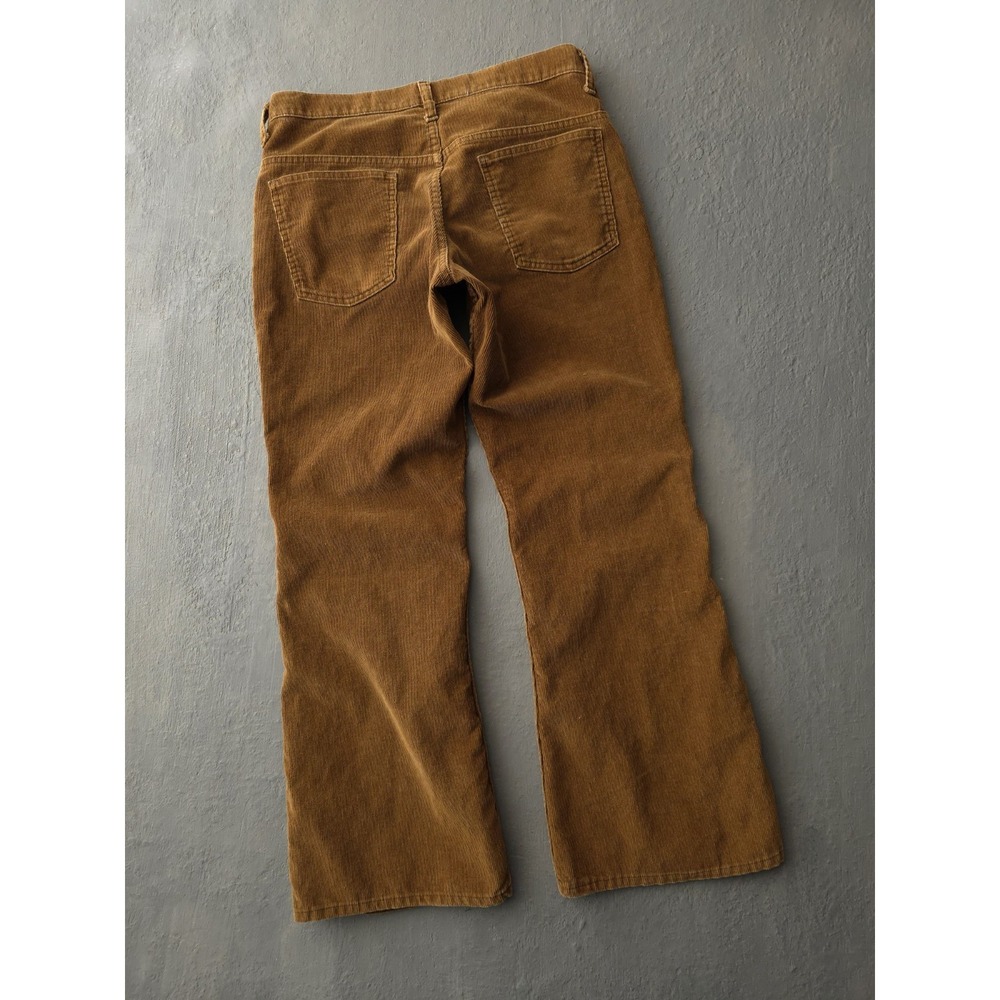 Vintage 1970s Sears Put-On Shop Brown Corduroy Flare Leg Pants Men's 34 x 28